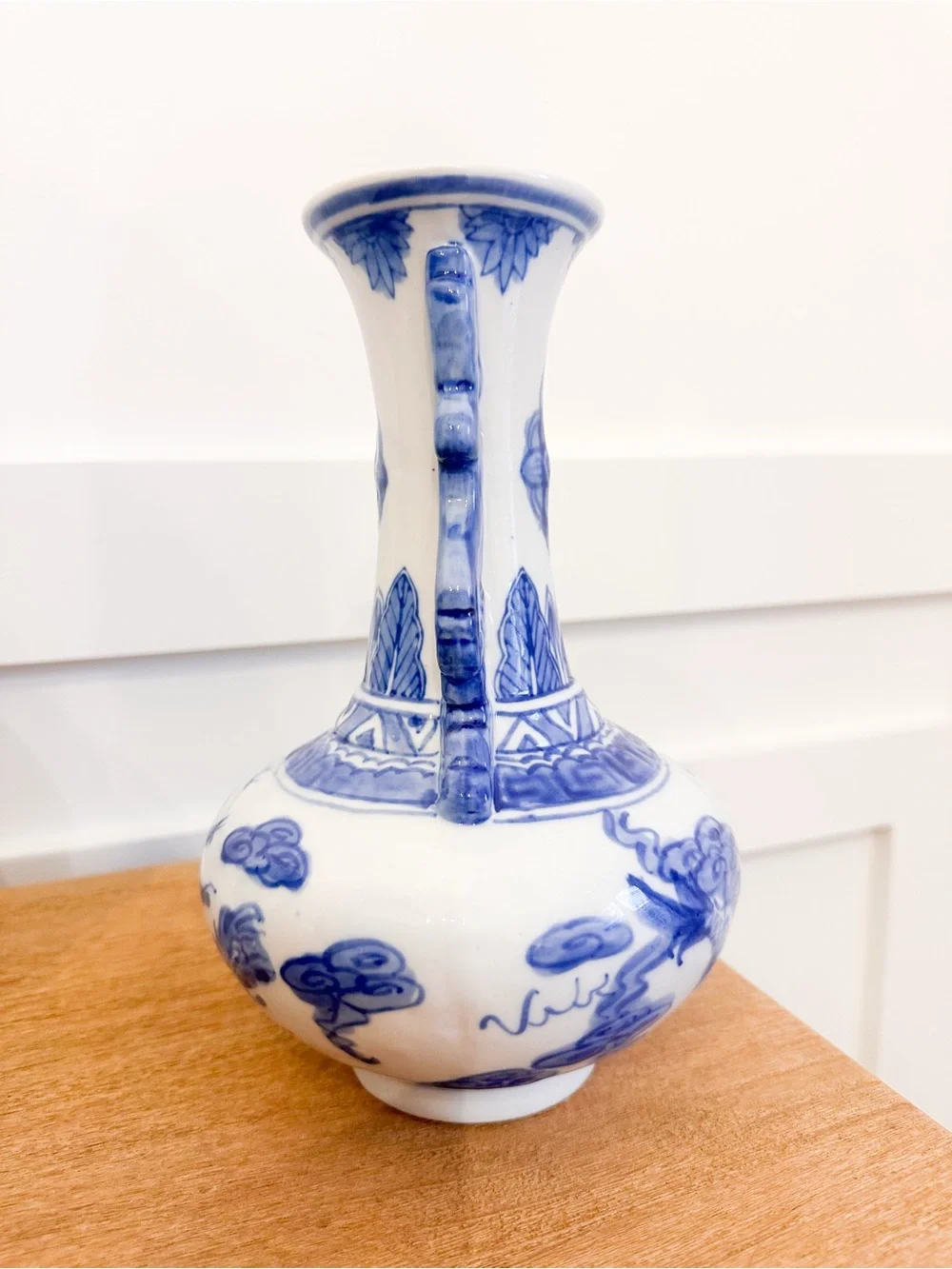 Blue and White Ceramic Vase - Classic Home Accent
